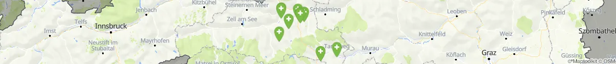 Kartenansicht für Apotheken-Notdienste in der Nähe von Lessach (Tamsweg, Salzburg)